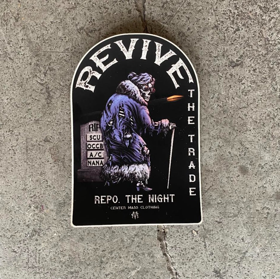 REVIVE THE TRADE - ALL WEATHER VINYL STICKERS - Center Mass